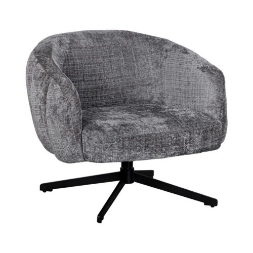 ΠΕΡΙΣΤΡΕΦΟΜΕΝΗ ΠΟΛΥΘΡΟΝΑ Fylliana Malena ΑΝΟΙΧΤΟ ΓΚΡΙ ΥΦΑΣΜΑ 73x84x68εκ