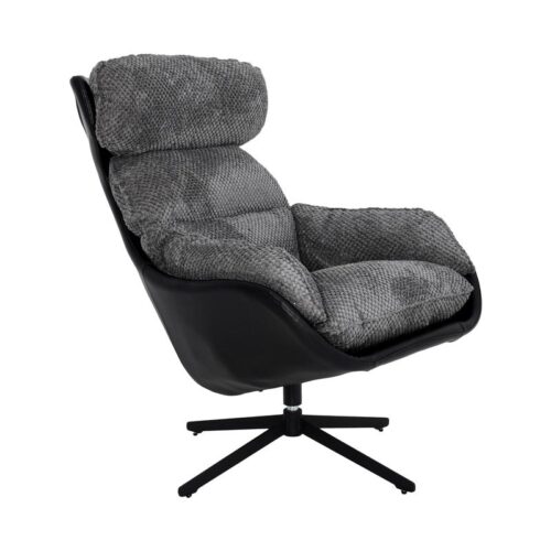 ΠΕΡΙΣΤΡΕΦΟΜΕΝΗ ΠΟΛΥΘΡΟΝΑ Fylliana Valerio ΓΚΡΙ ΣΚΟΥΡΟ-ΜΑΥΡΟ ΧΡΩΜΑ 81x97x105εκ