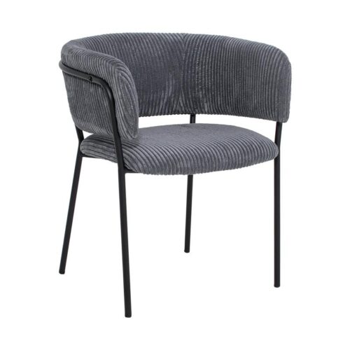 ΠΟΛΥΘΡΟΝΑ Fylliana FL3042 ΓΚΡΙ ΥΦΑΣΜΑ ΜΕ ΜΕΤΑΛΛΙΚΑ ΠΟΔΙΑ 59x57x75εκ