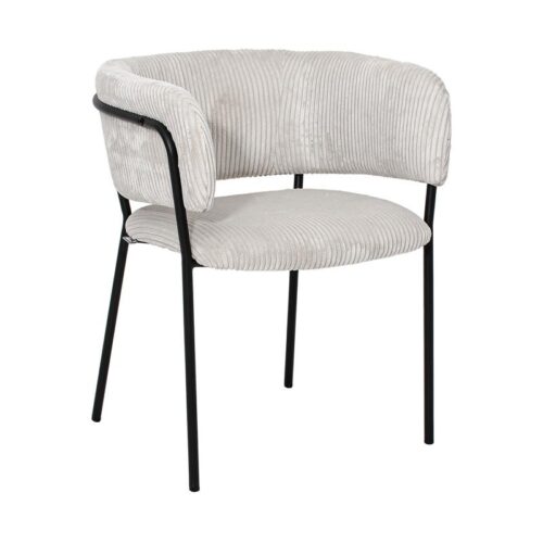 ΠΟΛΥΘΡΟΝΑ Fylliana FL3042 ΜΠΕΖ ΥΦΑΣΜΑ ΜΕ ΜΕΤΑΛΛΙΚΑ ΠΟΔΙΑ 59x57x75εκ