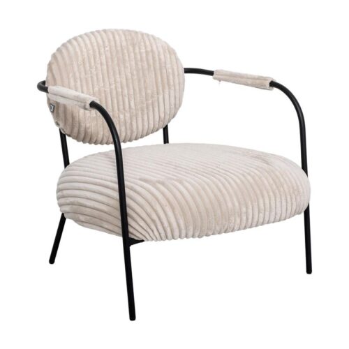 ΠΟΛΥΘΡΟΝΑ Fylliana FL812 ΜΠΕΖ ΥΦΑΣΜΑ ΜΕ ΜΕΤΑΛΛΙΚΑ ΠΟΔΙΑ 76x76x77εκ