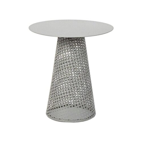 ΣΤΡΟΓΓΥΛΟ ΤΡΑΠΕΖΑΚΙ ΣΑΛΟΝΙΟΥ Fylliana FL2902 ΓΚΡΙ ΧΡΩΜΑ 35x38εκ