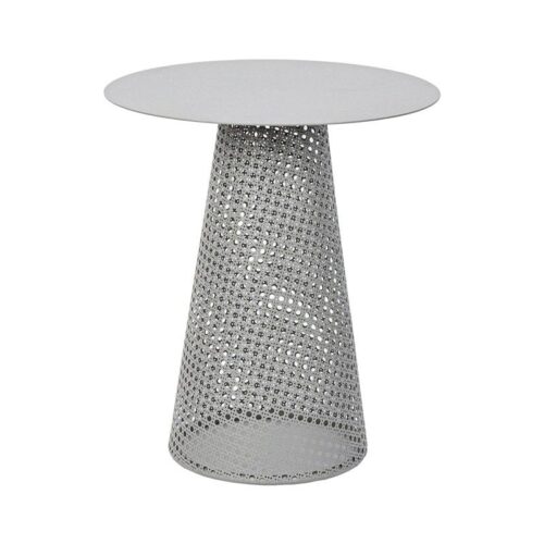 ΣΤΡΟΓΓΥΛΟ ΤΡΑΠΕΖΑΚΙ ΣΑΛΟΝΙΟΥ Fylliana FL2902 ΓΚΡΙ ΧΡΩΜΑ 40x46εκ