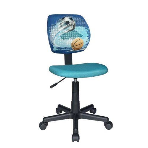 ΠΑΙΔΙΚΗ ΚΑΡΕΚΛΑ ΓΡΑΦΕΙΟΥ Fylliana FL5256 ΜΠΛΕ ΜΕ ΣΧΕΔΙΟ ΜΠΑΛΑ 39x47x92εκ