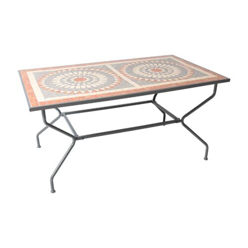 ΜΕΤΑΛΛΙΚΟ ΤΡΑΠΕΖΙ ΚΗΠΟΥ Fylliana "Francisco" ΜΑΥΡΟ ΧΡΩΜΑ 120x70x70εκ