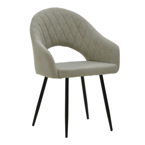 Πολυθρόνα Macie pakoworld ύφασμα antique γκρι-μαύρο 58x50x85εκ 029-000150