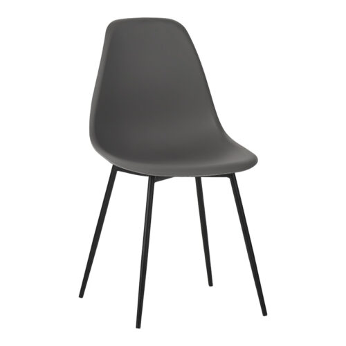 Καρέκλα Ballen pakoworld pp ανθρακί με μαύρα μεταλλικά πόδια 41.5x53x84.5εκ 029-000348