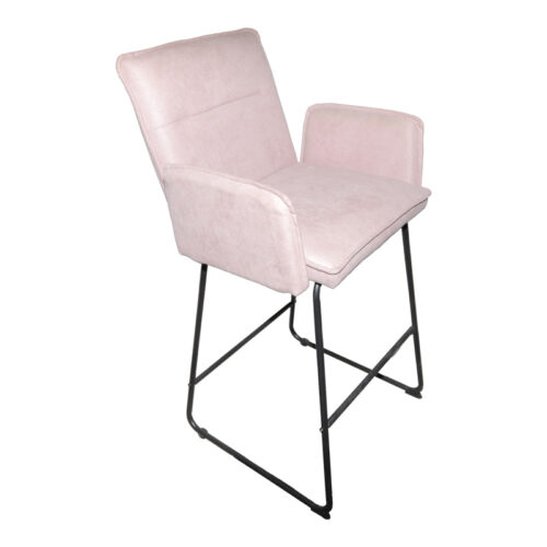 Σκαμπό μπαρ Essential pakoworld ύφασμα σαπιο μήλο-πόδι μαύρο μεταλλικό 57x64.5x107εκ 029-000403