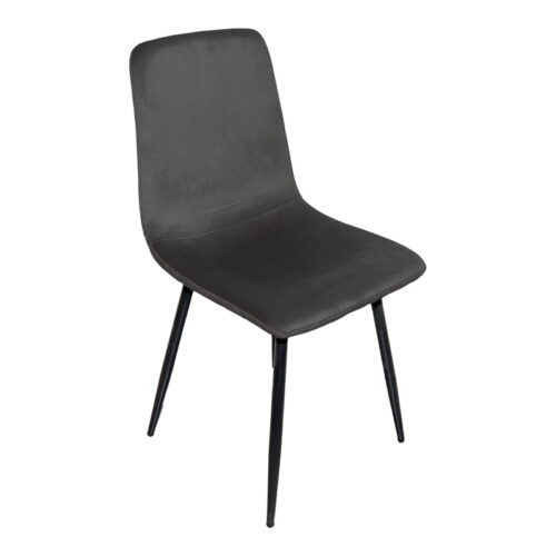 Καρέκλα Grato pakoworld ύφασμα μαύρο-πόδι μαύρο μεταλλικό 45.5x53.5x88.5εκ 029-000406