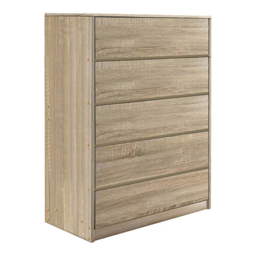 Συρταριέρα Kuanger pakoworld mdf σε φυσική απόχρωση 80x40x109εκ 072-000109