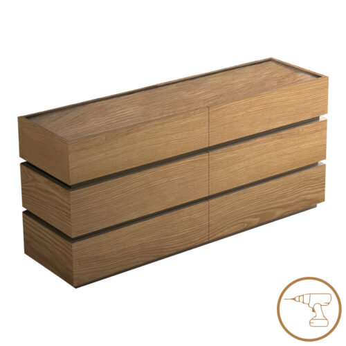Συρταριέρα Sonlen pakoworld mdf σε oak απόχρωση 120x40x72εκ 072-000139