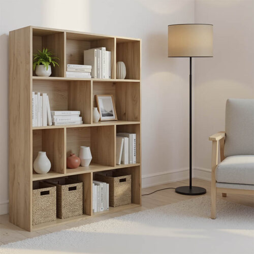 Βιβλιοθήκη Evergin pakoworld mdf σε oak απόχρωση 100x30x135εκ 072-000153