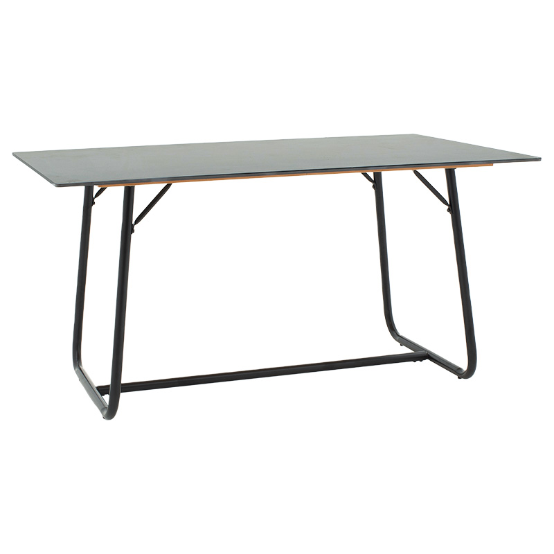 Τραπέζι Revello pakoworld sintered stone μαύρο μαρμάρου-μαύρο 150x90x75εκ 101-000075