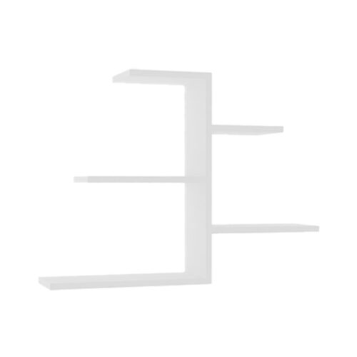 Ραφιέρα τοίχου Callum pakoworld σε λευκή απόχρωση 82.2x19,6x48εκ 120-000569