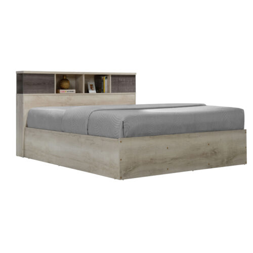 Κρεβάτι OLYMPUS pakoworld σε χρώμα castillo oak 140x200εκ 123-000216