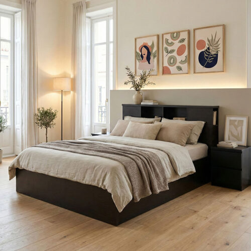 Κρεβάτι OLYMPUS pakoworld σε χρώμα wenge 140x200εκ 123-000217