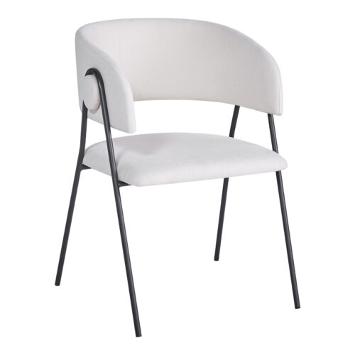 Πολυθρόνα Rachele I pakoworld μπεζ ύφασμα-πόδι μαύρο μέταλλο 52x65x79εκ 127-000196