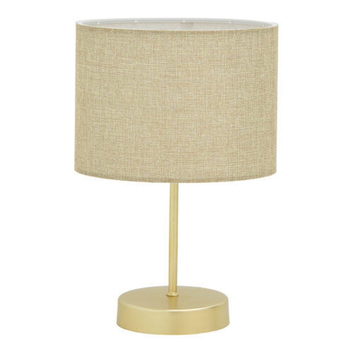 Επιτραπέζιο φωτιστικό PWL-0961 pakoworld Ε27 μπεζ καφέ-χρυσό Φ22x32εκ 147-000007