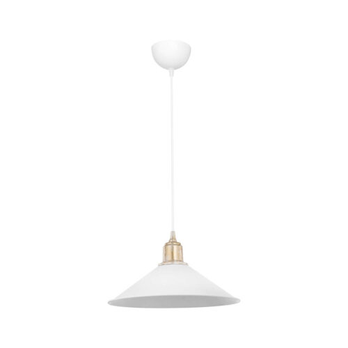 Φωτιστικό οροφής μονόφωτο PWL-0964 pakoworld Ε27 λευκό Φ30x14.5εκ 147-000012