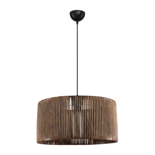 Φωτιστικό οροφής μονόφωτο Lambu pakoworld Ε27 σε καφέ απόχρωση Φ40x20εκ 147-000191