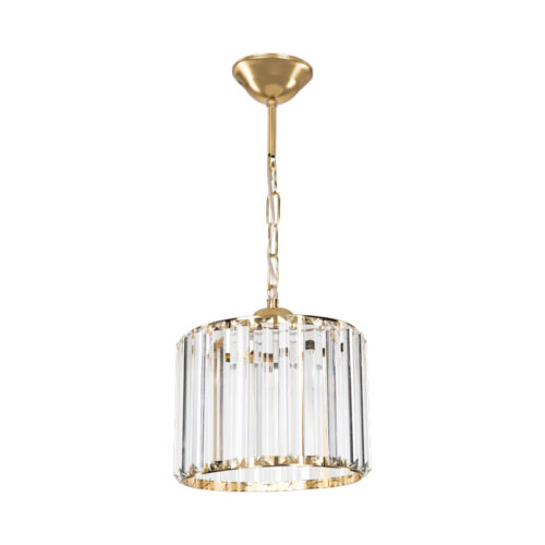 Φωτιστικό οροφής μονόφωτο Lavina pakoworld Ε27 σε χρυσή απόχρωση Φ20x20εκ 147-000207