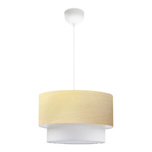 Φωτιστικό οροφής μονόφωτο PWL-1087 pakoworld Ε27 μπεζ χρυσό-εκρού Φ30x20εκ 202-000057