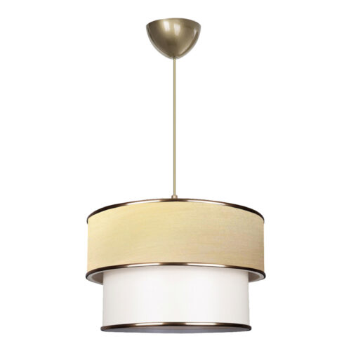 Φωτιστικό οροφής μονόφωτο PWL-1089 pakoworld Ε27 εκρού-χρυσό Φ30x20εκ 202-000063