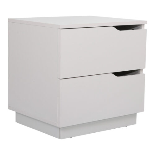 Κομοδίνο Verena pakoworld σε λευκή απόχρωση 48x40x48εκ 225-000079