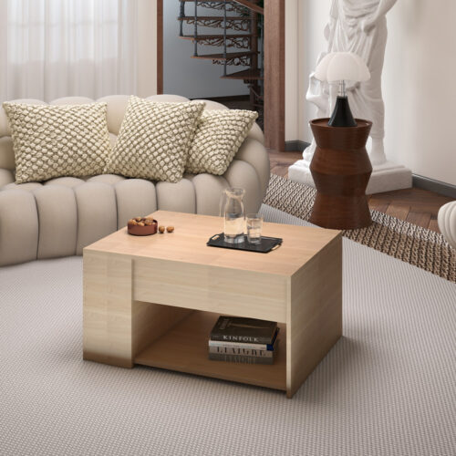 Τραπέζι σαλονιού Aravis pakoworld πολυμορφικό σε φυσική απόχρωση 80x60x42εκ 225-000085