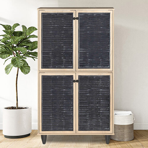 Παπουτσοθήκη-ντουλάπι Ronan pakoworld χρώμα φυσικό 70.5x35x122εκ 249-000017