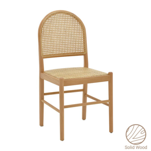 Καρέκλα Alessia pakoworld ξύλο οξιάς-rattan φυσικό 43x44x89εκ 263-000010