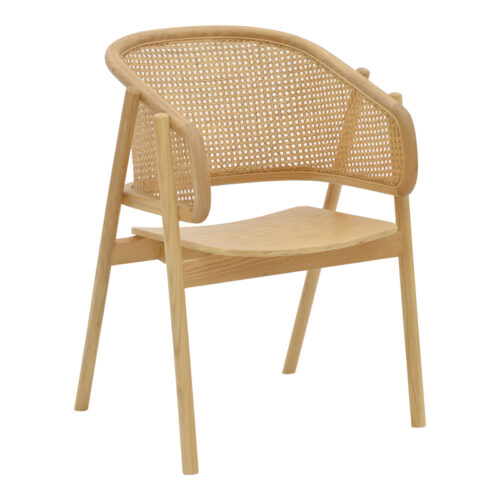 Πολυθρόνα Wenzy pakoworld φυσικό Rattan - μασίφ ξύλο toon 58x58x82εκ 263-000028