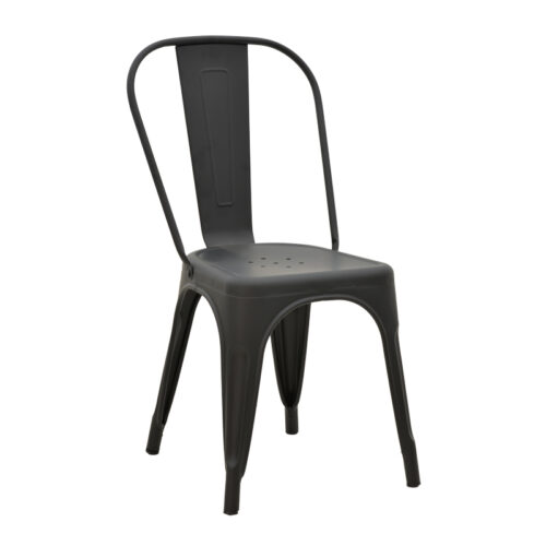 Καρέκλα Utopia pakoworld μαύρο ματ μέταλλο 44x44x85εκ 270-000009