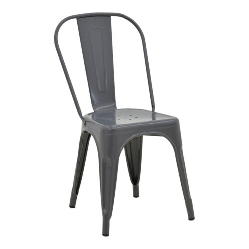 Καρέκλα Utopia pakoworld μέταλλο σε ανθρακί απόχρωση 44x44x85εκ 270-000028