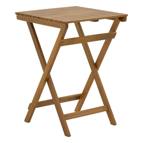 Τραπέζι Lazio pakoworld πτυσσόμενο φυσικό ξύλο ακακίας 50x50x70εκ 282-000018