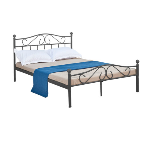 Κρεβάτι Yorick pakoworld μαύρο μεταλλικό 140x190εκ 285-000014