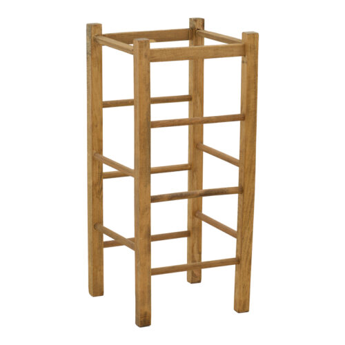 Σκαμπό καφενείου χωρίς πλάτη Bodier pakoworld καρυδί ξύλο 35x35x78εκ 319-000008