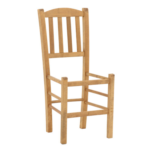 Καρέκλα καφενείου Σύρος pakoworld μασίφ ξύλο οξιάς λούστρο καρυδί 41x42x92εκ 325-000006