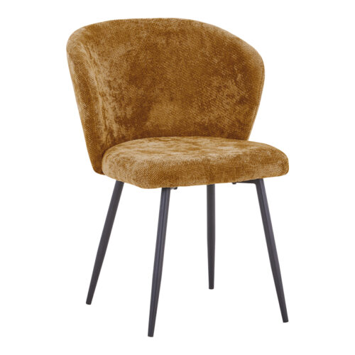 Καρέκλα Karg pakoworld camel ύφασμα-πόδι μαύρο μέταλλο 57x62x80εκ 327-000061