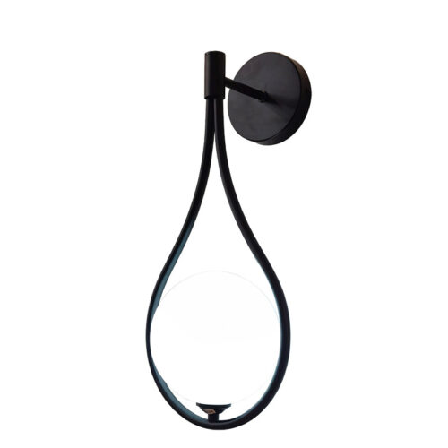 Φωτιστικό τοίχου-απλίκα Teary pakoworld G9 μέταλλο μαύρο-λευκο 16x12x37εκ 342-000120