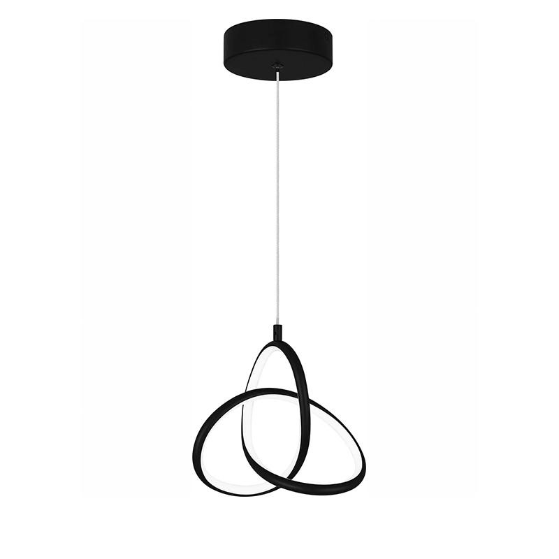 Φωτιστικό οροφής Trinity pakoworld led μέταλλο μαύρο Φ22x100εκ 342-000132