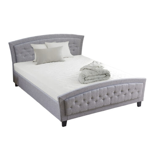 Κρεβάτι Camaro pakoworld ύφασμα σε γκρι απόχρωση160x200εκ 347-000020