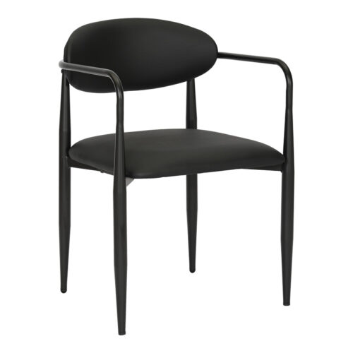 Πολυθρόνα Kalone pakoworld pu σε μαύρη απόχρωση 56x55x78εκ 350-000025