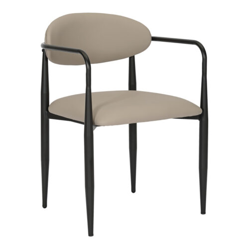 Πολυθρόνα Kalone pakoworld pu σε γκρι-μπεζ απόχρωση 56x55x78εκ 350-000026