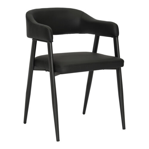 Πολυθρόνα Sezan pakoworld pu σε μαύρη απόχρωση 56x55x78εκ 350-000028