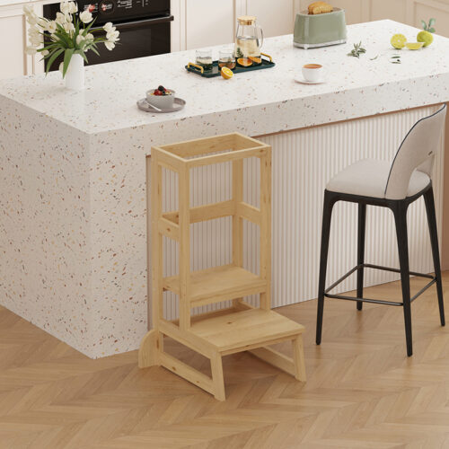 Παιδικός πύργος εκμάθησης Chiquel pakoworld τ. Montessori ξύλο σε φυσική απόχρωση 45.7x51x90εκ 370-000028