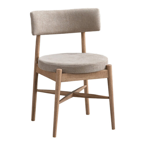 Καρέκλα Raudi pakoworld rubberwood σε φυσική-μπεζ απόχρωση 45.5x45.5x81εκ 381-000005