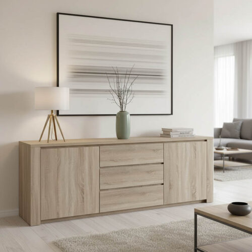 Μπουφές Kalya pakoworld σε sonoma απόχρωση 220x49x89.5εκ 383-000018
