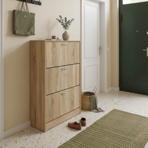 Παπουτσοθήκη Savaz pakoworld σε sonoma απόχρωση 60x24x114εκ 383-000022