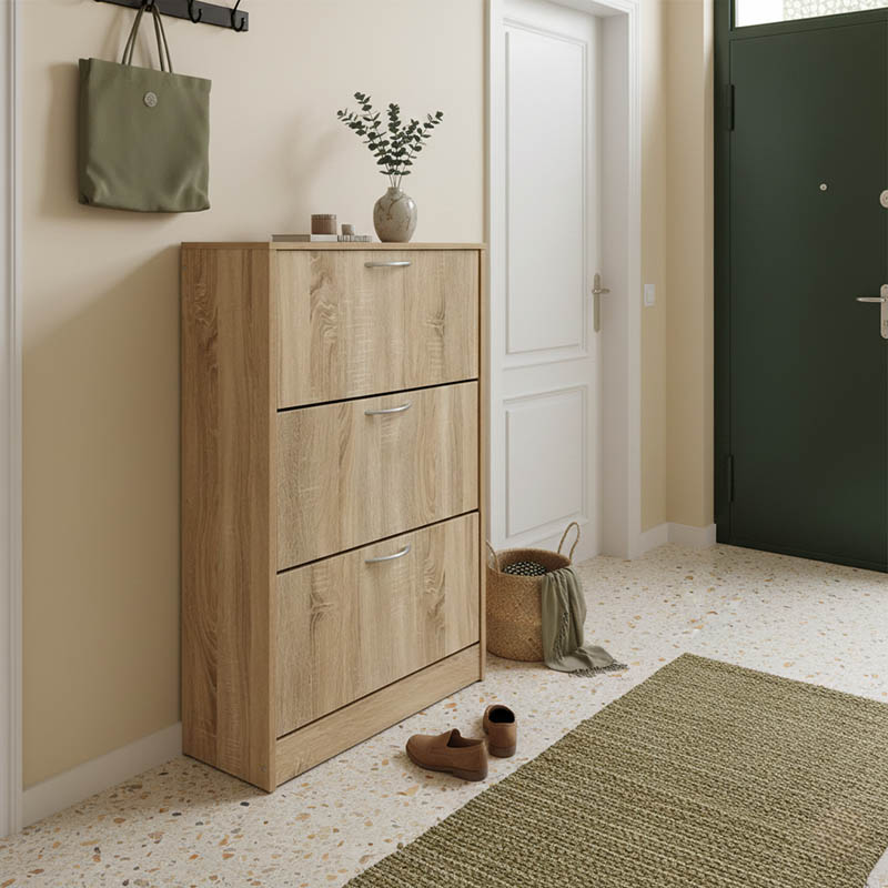 Παπουτσοθήκη Savaz pakoworld σε sonoma απόχρωση 60x24x114εκ 383-000022